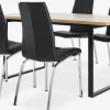 AABENRAA L160 bord eg + 4 HAVNDAL stole sort