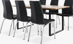 AABENRAA L160 bord eg + 4 HAVNDAL stole sort