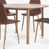ALSTED Ø120 bord + 4 JONSTRUP stole cognac