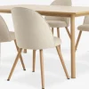 ALSTED L160 bord eg + 4 THORUP stole beige/eg