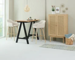 Barbord SANDBY 71x128 eg natur/sort