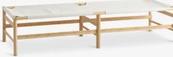 Daybed FRYDENDAL 196x72 beige stof/bambus