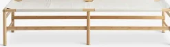 Daybed FRYDENDAL 196x72 beige stof/bambus