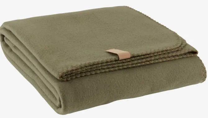 Fleeceplaid DAGLILJE 130x170 grøn