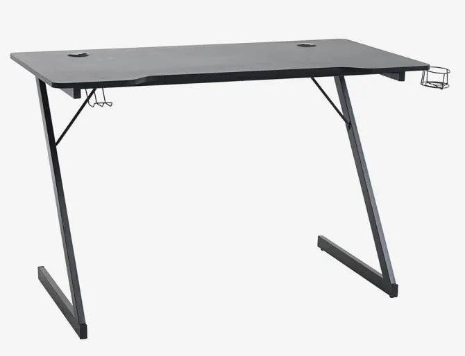 Gamer-bord HALSTED 60x120 m/kop- og hovedtelefonholder sort