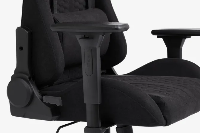 Gamer-stol NIBE sort stof/sort