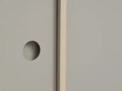 Garderobeskab ANNISSE 160x200 3 låger grå/natur