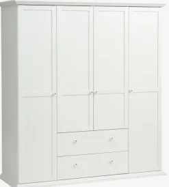 Garderobeskab FREDENSBORG 183x200 hvid