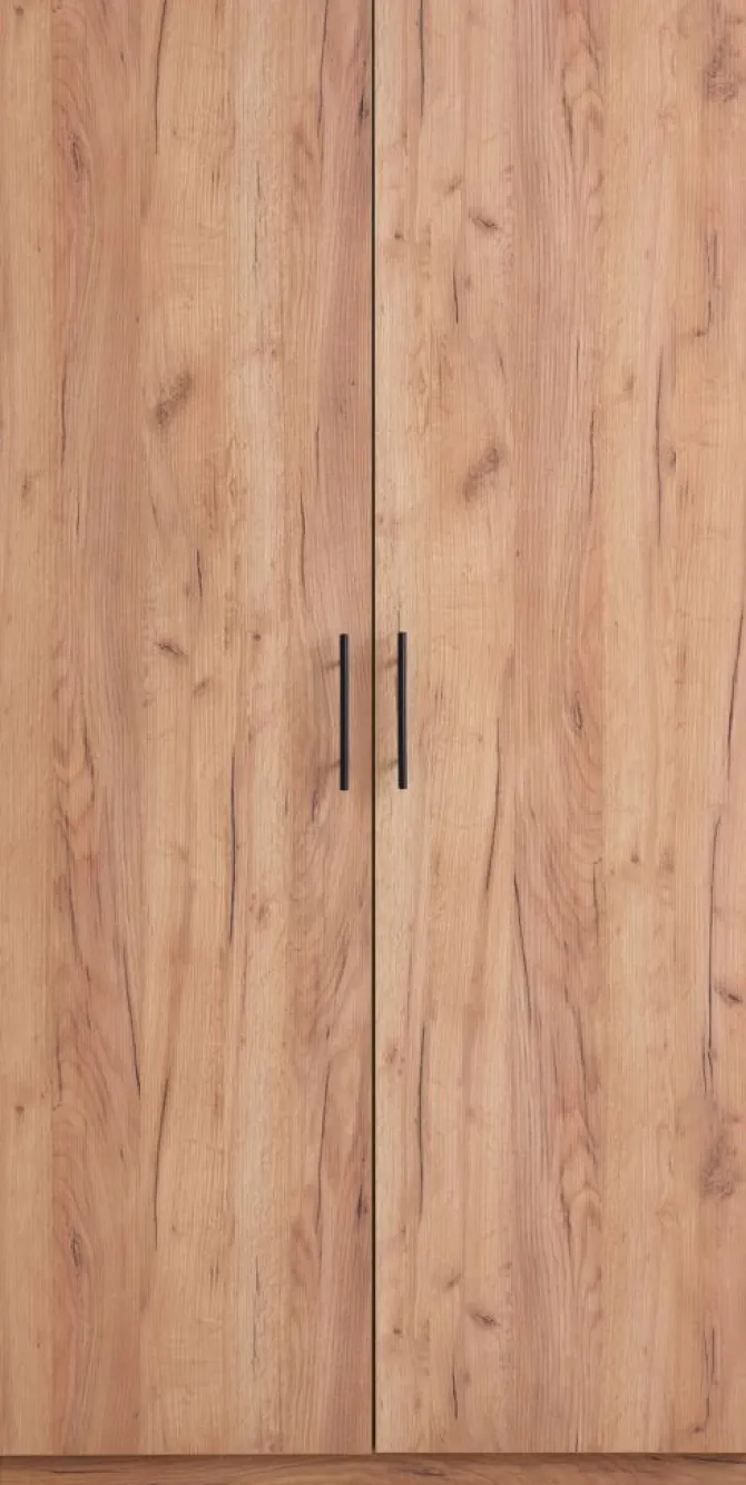 Garderobeskab VIBY 101x200 2 låger egefarve natur