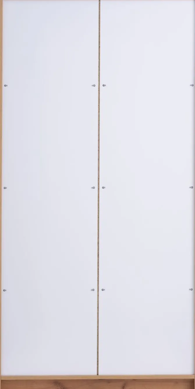 Garderobeskab VIBY 101x200 2 låger egefarve natur