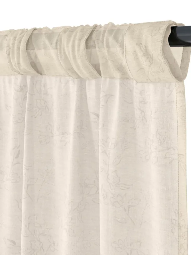 Gardin BIRKHOLM 1x140x245 blomster beige
