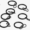 Gardinring Ø19mm 10 stk/pk sort