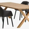 GRIBSKOV L230 bord eg + 4 ADSLEV stole antracit