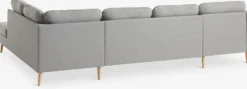 Hjørnesofa AARHUS højrevendt lysegråt stof