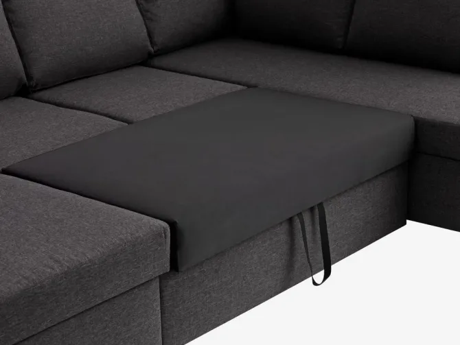 Hjørnesovesofa MARSLEV mørkegråt stof