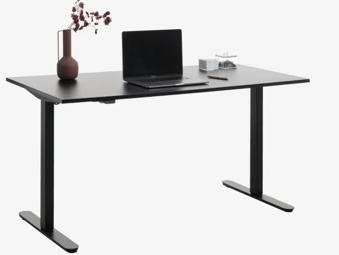Hæve sænkebord SVANEKE 80x160 sort