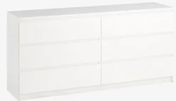 Kommode TANGBJERG 3+3 skuffer hvid