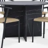 KRONDAL Ø110 bord marmor + 4 JYDERUP sort/natur
