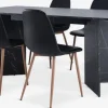 KRONDAL L180 bord marmor + 4 JONSTRUP stole sort/eg