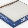 Kronelys KARLPETER H20cm 20 stk/pk hvid