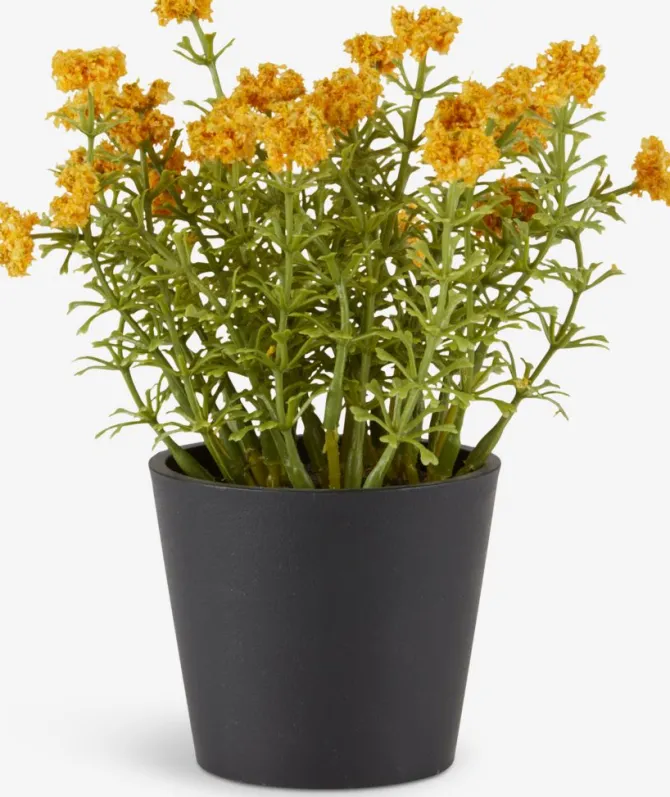 Kunstig plante KALLE Ø13xH16cm gul