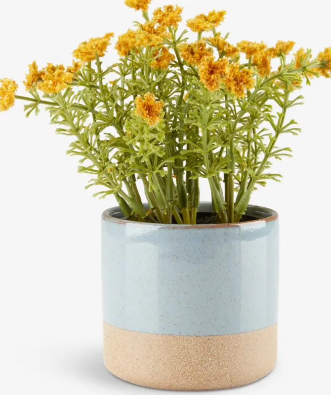 Kunstig plante KALLE Ø13xH16cm gul