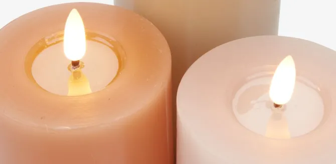 LED lys TERKEL H13/15/18cm 3 stk/sæt