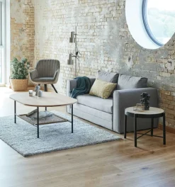 Lænestol ONSEVIG velour grå/sort