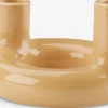 Lysestage JIM Ø13xH9cm gul