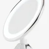 Makeupspejl VEDDIGE m/LED Ø20xH22cm hvid