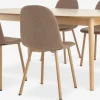 MARSTRAND L200 bord eg + 4 EJSTRUP stole mørk sand