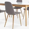 MARSTRAND L200 bord hvid + 4 JONSTRUP stole grå/eg