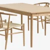 MARSTRUP L190/280 bord eg + 4 GUDERUP stole eg/natur