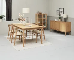 MARSTRUP L190/280 bord eg + 4 GUDERUP stole eg/natur
