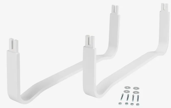 Meder 90cm hvid 2 stk