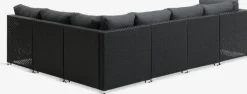 Modul loungesæt EG 6-pers. sort
