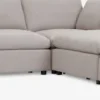 Modulsofa LUNDBY hjørne sandfarvet stof