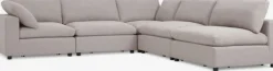 Modulsofa LUNDBY open-end sandfarvet stof