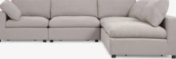 Modulsofa LUNDBY open-end sandfarvet stof
