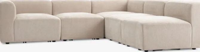 Modulsofa SKEJBY open-end sandfarvet stof