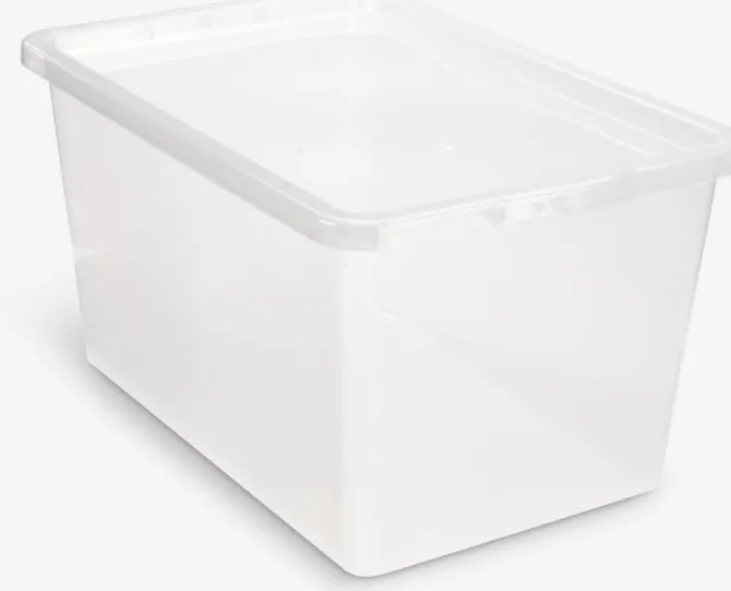Opbevaringsboks BASIC BOX 52L m/låg transparent