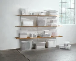 Opbevaringsboks BASIC BOX 80L m/låg transparent