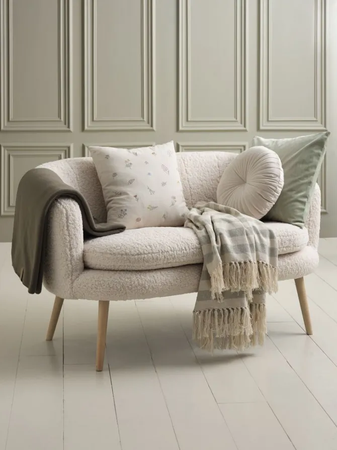 Plaid AMASONLILJE 130x170 grøn/beige