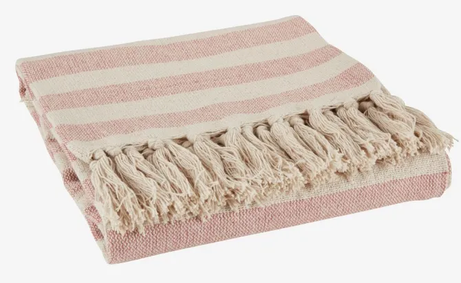 Plaid AMASONLILJE 130x170 rosa/beige