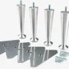 Sengeben Ø3,5xH15cm alu 4 stk