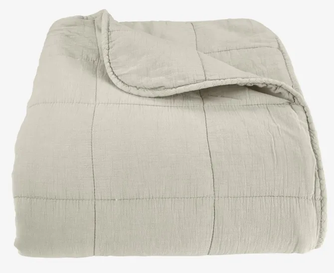 Sengetæppe VALMUE 240x260 beige