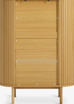 Skab LYNGVIG 90 cm 2 jalousilåger eg natur