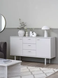 Skænk BELLELUND 2 låger 3 skuffer beige