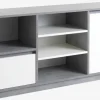 Skænk BILLUND 1 låge hvid/beton