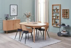 Skænk LYNGVIG 120 cm 2 jalousilåger eg natur